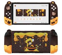 playvital Cover Dockable Rigida per Nintendo Switch 2 Console, Custodia Protettiva Silicone per Joycon 2&Supporto Regolabile Extra&Copri Analogici, Accessori Carini, Buonanotte Orso-Marrone