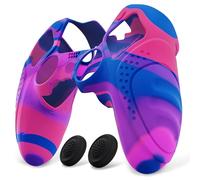 PlayVital Cover Joystick per ps5 Edge Controller, Rosa Viola Blu | Custodia Protettiva Silicone, Grip Ergonomico Antiscivolo, Gommini Copri Levette Analogiche, Design Guardian