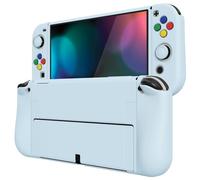 playvital Cover per Nintendo Switch OLED,Custodia Morbida Copertura Protettiva TPU Case per Nintendo Switch OLED Joycon Console con Copri Analogici/Tasti-ZealProtect-Blu
