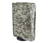 PlayVital Cover per ps5 Console, Copertura Antipolvere Impermeabile Verticale in Nylon per ps5 Standard Console Disc&Digital Edition (Non per Slim/Pro),Mimetica Digitale