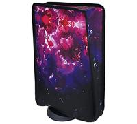 PlayVital Cover per ps5 Console, Copertura Antipolvere Impermeabile Verticale in Nylon per ps5 Standard Console Disc&Digital Edition (Non per Slim/Pro),Lava Surreale