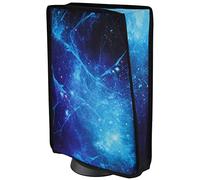 PlayVital Cover per ps5 Copertura Antipolvere Impermeabile Verticale in Nylon per ps5 Console Disc&Digital Edition,Nebulosa Blu