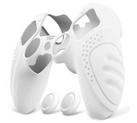 PlayVital Cover per ps5 Edge Controller Custodia Joystick Silicone Protettiva Skin Antiscivolo con Gommini Coprilevette Analogiche per ps5 Edge Wireless Controller-Guardian-Bianco