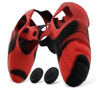 PlayVital Cover per ps5 Edge Controller Custodia Joystick Silicone Protettiva Skin Antiscivolo con Gommini Coprilevette Analogiche per ps5 Edge Wireless Controller-Guardian-Rosso Nero