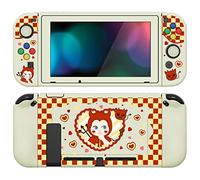 playvital Cover Protettiva Custodia per Nintendo Switch,Copertura Morbida Pellicola Vetro Temperato Copri Analogici Tasti per Joycon Console-ZealProtect-Piccoli Diavoli