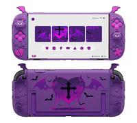 playvital Cover Protettiva per Nintendo Switch 2, Custodia Grip Silicone per Joycon 2 &Copertura Console Rigida Dockable &Copri Analogici, Accessori Carini per Switch 2, Serie Imp Gotico, Viola