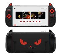 playvital Cover Protettiva per Nintendo Switch 2, Custodia Grip Silicone per Joycon 2 &Copertura Console Rigida Dockable &Copri Analogici, Accessori Antiurto per Switch 2, Demone Carino, Nero
