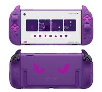 playvital Cover Protettiva per Nintendo Switch 2, Custodia Grip Silicone per Joycon 2 &Copertura Console Rigida Dockable &Copri Analogici, Accessori Antiurto per Switch 2, Demone Carino, Viola