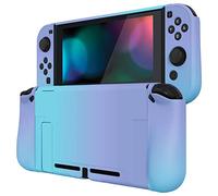 PlayVital Cover Protettiva per Nintendo Switch, Custodia Protettiva Copertura Rigida Grip Ergonomica per Joycon Controller-Sfumato Celeste Lilla