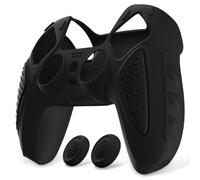 PlayVital Cover Silicone per ps5 Joystick Controller, Edizione Knight | Custodia Grip Antiscivolo, 2 Gommini Copri Levette Analogiche, Protezione da Graffi e Urti, Nero