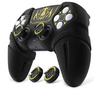 PlayVital Cover Skin per ps5 Controller Joystick, Runes - Nero | Custodia Protettiva Silicone Antiscivolo, Copri Levette Analogiche, Adesivo Touchpad, Compatibile con Base di Ricarica
