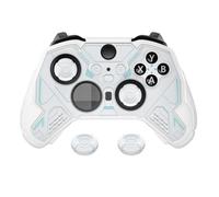 playvital Cover Skin per Xbox Elite Series 2 Core Controller,Mecha Stellare | Custodia Silicone Antiscivolo, Gommini Copri Levette Analogiche per Xbox Elite Series 2 Joystick, Bianco Caldo & Bianco Neve