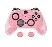 playvital Cover Skin per Xbox Elite Series 2 Core Controller,Mecha Stellare | Custodia Silicone Antiscivolo, Gommini Copri Levette Analogiche per Xbox Elite Series 2 Joystick, Rosa Pesca & Rosa Fiorito