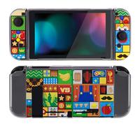 playvital Cover TPU per Nintendo Switch, Avventura Rompicapo | Custodia Protettiva Morbida per Joycon Console, Copri Tasti ABXY Direzionali Colorati, Copertura Sottile Dockable Antiurto