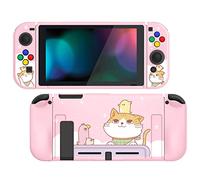 playvital Cover TPU per Nintendo Switch, Gattino & Pulcino | Custodia Protettiva Morbida per Joycon Console, Copri Tasti ABXY Direzionali Colorati, Copertura Sottile Dockable Antiurto