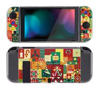 PlayVital Cover TPU per Nintendo Switch, Involucro di Natale | Custodia Protettiva Morbida per Joycon Console, Copri Tasti ABXY Direzionali Colorati, Copertura Sottile Dockable Antiurto