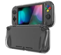 playvital Cover Trasparente per Nintendo Switch Lite, Custodia Rigida Grip Ergonomico & Pellicola in Vetro Temperato & Gommini & Copri Tasti, Accessori AntiGraffio per Switch Lite