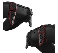 PlayVital DUNE Tasti Trigger Stop per ps5/Edge Controller Joystick,Pulsante Grilletti Bumper Estensione L1 L2 R1 R2 Lunghi per PS Portal Remote Player,2 Paia,Fibra di Carbonio Grafite