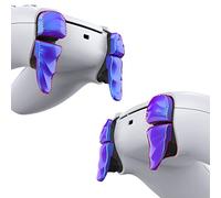 PlayVital DUNE Tasti Trigger Stop per ps5/Edge Controller Joystick,Pulsante Grilletti Bumper Estensione L1 L2 R1 R2 Lunghi per PS Portal Remote Player,2 Paia,Camaleonte Viola Blu