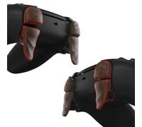 PlayVital DUNE Tasti Trigger Stop per ps5/Edge Controller Joystick,Pulsante Grilletti Bumper Estensione L1 L2 R1 R2 Lunghi per PS Portal Remote Player,2 Paia,Venatura del Legno