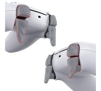 PlayVital DUNE Tasti Trigger Stop per ps5/Edge Controller Joystick,Pulsante Grilletti Bumper Estensione L1 L2 R1 R2 Lunghi per PS Portal Remote Player,2 Paia,Grigio