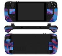 PlayVital Grip Adesivo Separato per Steam Deck LCD/OLED,Skin Sticker Protettivo Antiscivolo per Impugnature Tasti Trackpad&Copri Analogici per Steam Deck Console-Damascuscamo