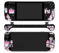 PlayVital Grip Adesivo Separato per Steam Deck LCD/OLED,Skin Sticker Protettivo Antiscivolo per Impugnature Tasti Trackpad&Copri Analogici per Steam Deck Console-Coniglietti Punk