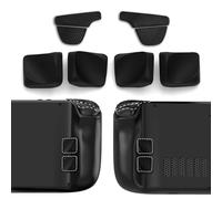 playvital Grip Ergonomico Kit per Steam Deck LCD/OLED, Tasti Posteriori Miglioramento Kit in Silicone & Adesivi Grip Antiscivolo per Pulsanti Trigger, Nero