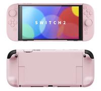 PlayVital per Switch 2 Cover Rigida Dockable, Custodia Protettiva Supporto Pieghevole Accessori per Nintendo Switch 2 Console, Copri Tasti & Gommini per Joycon 2, Rosa