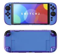 playvital per Switch 2 Cover Rigida Dockable, Custodia Protettiva Supporto Pieghevole Accessori per Nintendo Switch 2 Console, Copri Tasti & Gommini per Joycon 2, Camaleonte Viola Blu