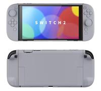 PlayVital per Switch 2 Cover Rigida Dockable, Custodia Protettiva Supporto Pieghevole Accessori per Nintendo Switch 2 Console, Copri Tasti & Gommini per Joycon 2, Grigio