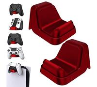 playvital Porta Joystick per ps5, Supporto Controller/Cuffie da Parete per Xbox Series S X, Stand da Muro per Nintendo Switch Pro Joypad, 2 Pezzi, Rosso Scarlatto