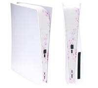 PlayVital Rete Antipolvere per ps5 Console Disc & Digital, Cover Copertura Filtro Polvere & 12 Tappi in Silicone, Accessori Protettivi Traspiranti per ps5 Console (Non per Slim/Pro), Fiori di Ciliegio