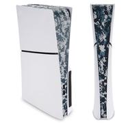 playvital Rete Antipolvere per ps5 Slim Console,Cover Copertura Filtro Polvere Tappi in Silicone,Disco&Digitale Edizione,Mimetica Digitale Grigia Bianca