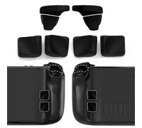 PlayVital Tasti Posteriori & LR Increaser Trigger Grip Set per Steam Deck OLED/LCD, Accessori Ergonomici Silicone Antiscivolo Miglioramento Kit per Steam Deck Console, Nero