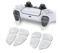 PlayVital Trigger Estensione per ps5/Edge Controller Joystick,BLADE Tasti L1 L2 R1 R2 Grilletto Lungo per PS Portal Remote Player,2 Paia,Trasparente