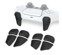 PlayVital Trigger Estensione per ps5/Edge Controller Joystick,BLADE Tasti L1 L2 R1 R2 Grilletto Lungo per PS Portal Remote Player,2 Paia,Nero