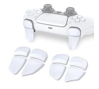 PlayVital Trigger Estensione per ps5/Edge Controller Joystick,BLADE Tasti L1 L2 R1 R2 Grilletto Lungo per PS Portal Remote Player,2 Paia,Bianco