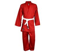 Playwell Bambini Rosso Karate Suit 256ml Uniforme Completo Gi Kimono Studenti