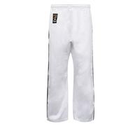 Playwell Bianchi / 2 Strisce Nere Pantaloni Full Contact Kick Boxing