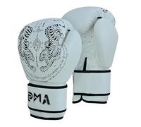 Playwell Guantoni da Muay Thai "Twin Tiger" bianco opaco (14 once)