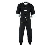 Playwell Kung Fu Elite Ultra Leggero Uniforme Nero / WH Arti Marziali Gi Abiti