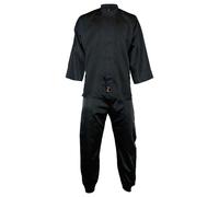 Playwell Kung Fu Raso Uniforme Nero Gi Adulti Arti Marziali Abiti Tai Chi Outfit