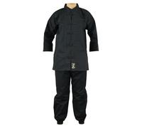 Playwell Kung Fu Uniforme 256ml Nero Gi Adulti Arti Marziali Tute Tai Chi Outfit