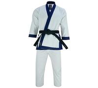Playwell Tang Soo Do - Uniforme per adulti, peso medio, colore: blu notte, 5/180 cm