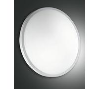 Plaza led big plafoniera tonda 24w bordo bianco e vetro