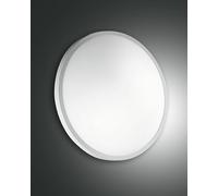 Plaza led small plafoniera tonda 12w bordo bianco e vetro [EEK: A]