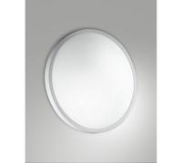 Plaza led small plafoniera tonda 12w bordo bianco e vetro [EEK: A]