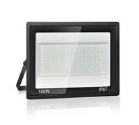 Plazique Faretto LED da Esterno 100W,10000LM Luci da Esterno,7000K Luce Bianca Fredda,IP67 Impermeabile,119 LEDs Faretti da esterno per giardino, cortile, garage,vialetto, officina
