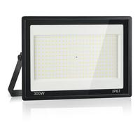 Plazique Faretto LED da Esterno 300W,30000LM Luci da Esterno,7000K Luce Bianca Fredda,IP67 Impermeabile,300 LEDs Faretti da esterno per giardino, cortile, garage,vialetto, officina